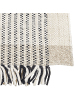 Beliani Geflochtener Teppich DIVARLI in Beige/Schwarz - (W) 80 x (H) 1.5 x (L) 150 cm