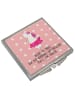 Mr. & Mrs. Panda Reise Schminkspiegel Einhorn Ballerina mit Spruch in Rot Pastell