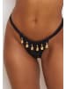 Moda Minx Bikini Hose Selene Droplet Rouched Fixed in Schwarz