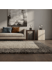KADIMA DESIGN Teppich Hochflor Shaggy Waschbar Bordüre RHEIN Strapazierfähig in Taupe