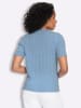 Sieh an! V-Pullover in eisblau