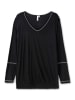 sheego Langarmshirt in schwarz