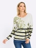 Heine Feinstrickpullover in ecru-schilf-bedruckt