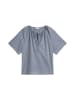 Marc O'Polo Kurzarm-Bluse relaxed in blue melange