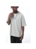 COFI 1453 T-Shirt Oversize Basic S Grau-Melange in Grau-Melange