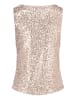 Vera Mont Pailletten-Top ohne Arm in Cream/Gold