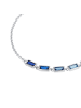 s.Oliver Armband Silber 925, rhodiniert in Blau