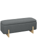 HOMCOM Sitzbank in Dunkelgrau 111L x 44B x 44,5H cm
