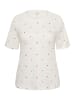 KAFFE curve T-Shirt kurzarm KCcordely Regular fit in Chalk W. Red Hearts