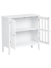 Beliani Vitrine MIRAM in Weiß - (W) 80 x (H) 78 x (L) 36 cm