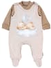 TupTam Baby Unisex Strampler-Set mit Aufdruck Spruch 2-tlg in beige/braun