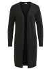 Vila Langer Cardigan Gemütliche Strickjacke mit Taschen in Schwarz