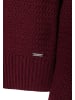 More & More lässiger Strukturstrick-Pullover in pomegranate red