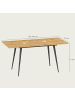 HOMCOM Esstisch in Naturholz 160L x 75B x 77H cm