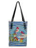 Dogo Tall Bag Umhängetasche - You, Me and the Sea in Blau