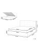 Beliani Doppelbett LORIENT in Beige - (W) 137 x (H) 112 x (L) 216 cm
