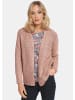 GOLDNER Kurzgröße:  Zeitlose Strickjacke in Grobstrick in rosé / melange