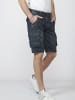 KOROSHI DENIM CARGO SHORTS in blau