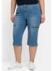 sheego Schmale Caprijeans in blue bleached Denim