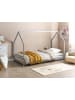 Beliani Kinderbett APPY in Grau - (W) 95 x (H) 128 x (L) 205 cm