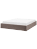 Beliani Doppelbett DINAN in Beige/Schwarz - (W) 187 x (H) 31 x (L) 214 cm