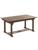 Beliani Gartentisch AMANTEA in Braun - (W) 90 x (H) 74 x (L) 160 cm