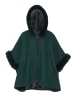 osha Damen Poncho in Dunkelgrün