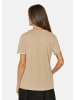 MADELEINE Trendiges Kurzarm-Shirt, V-Ausschnitt in natur / multicolor