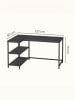 VASAGLE Computertisch Barnet in Schwarz - (B)120 x (H)76 x (T)80 cm
