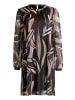 Betty Barclay Chiffonkleid langarm in Taupe/Black
