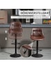 HOMCOM Barhocker-46,5L x 50B x 88-108H cm-Braun