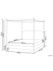 Beliani Himmelbett DANNEMOIS in Beige/Schwarz - (W) 190 x (H) 180 x (L) 211 cm