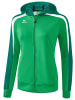 erima Liga 2.0 Trainingsjacke mit Kapuze in smaragd/vergreen/weiss