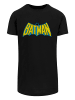 F4NT4STIC Long Cut T-Shirt DC Comics Superhelden Batman Crackle Logo in schwarz
