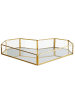 Beliani Tablett PONTIVY in Gold/Transparent - (W) 28 x (H) 5 x (L) 20 cm