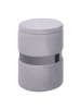 Beliani 2er-Set Pouf DORIS in Grau/Silber