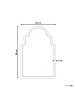 Beliani Wandspiegel TILLAC in Beige - (W) 60 x (H) 90 x (L) 3 cm Vertikal