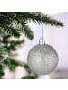 relaxdays 100-tlg. Weihnachtskugeln Set in Silber