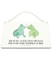 Mr. & Mrs. Panda Holzschild Frosch Liebe mit Spruch in Transparent