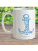 Mr. & Mrs. Panda Tasse Anker Blau ohne Spruch in Weiß