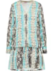 IZIA Damen Kleid Mit Reptilprint in Blau Mehrfarbig