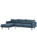 Beliani Ecksofa VINTERBRO in Blau/Schwarz - (W) 279 x (H) 86 x (L) 162 cm