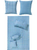 Erwin Müller Seersucker Wendebettwäsche in blau-weiß