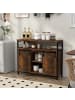 COSTWAY Sideboard 100x33x80cm in Braun