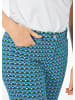 GOLDNER Druckhose mit Minimaldessin in marine / gemustert