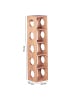 KADIMA DESIGN Wandmontiertes Weinregal aus Massivholz, 70 cm, 5 Fächer in Beige
