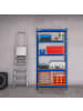 relaxdays Schwerlastregal in Blau - (B)90 x (H)180 x (T)40 cm