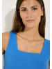 More & More figurbetontes Top, eckiger Ausschnitt in blue