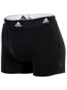 adidas Boxershort 6er Pack in Grau/Schwarz