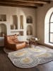 KADIMA DESIGN Teppich Wolle Handgetuftet SOAR Geometrisch Wohnzimmer Modern Abstrakt in Natur